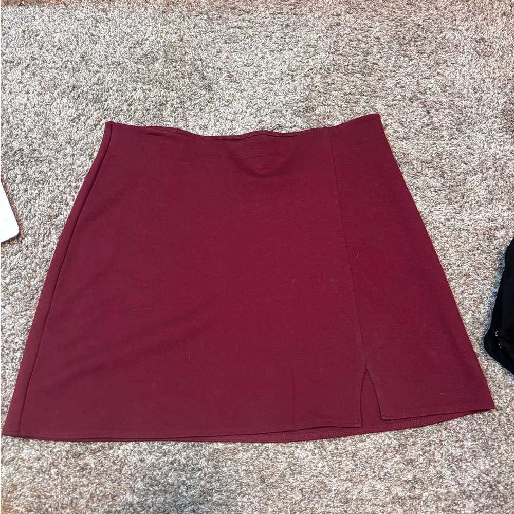 Elegant Burgundy Women's Skirt